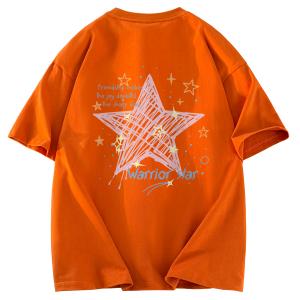 Футболка Unisex Crew Neck Moderate Heavyweight WARRIOR, оранжевый (heavyweight and 100% cotton)