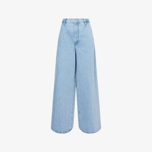 Джинсы широкие драпированные Frame, синий