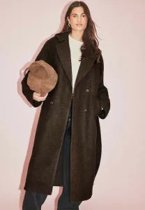 Классическое пальто из смешанной ткани с поясом Na-Kd, Brown