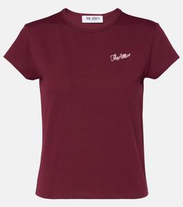 Футболка из хлопкового джерси с логотипом The Attico, бордовый