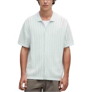 Мужская рубашка из хлопковой смеси Lululemon, dusty синий/ocna