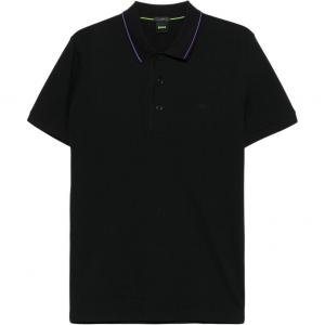 Босс логотип вышитая короткий рукав поло HUGO BOSS, черный
