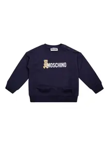 Толстовка с логотипом Moschino Kids, синий