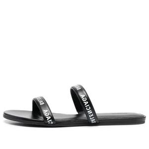 Тапочки logo sandals 'calf black' Balenciaga, черный