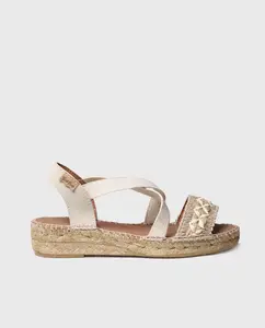 Женские эспадрильи на плоской подошве из ткани на резинке Toni Pons, цвет Natural