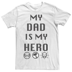Мужская футболка с рисунком Dad Is My Hero Marvel