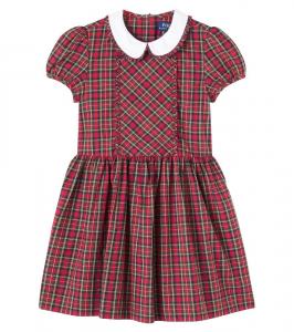 Платье из хлопка в клетку Polo Ralph Lauren Kids, 6819 Red-Green Multi