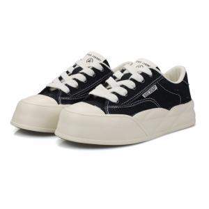 Холщовые кеды женские низкие черный/бежевый B10Crown