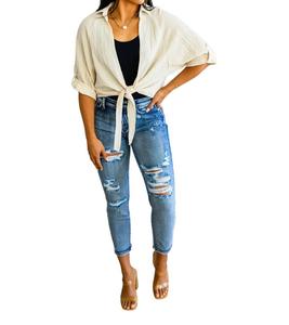 Топ Castaway с завязкой спереди, натуральный цвет Cozy Casual, цвет natural