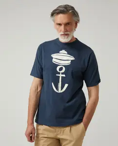 Мужская футболка с коротким рукавом и боковым логотипом Altonadock, синий