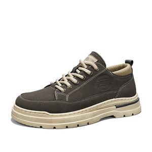 SHOUBA Мужские низкие кеды повседневные хаки, цвет Khaki