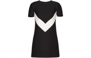 Valentino Женское черное платье с коротким рукавом