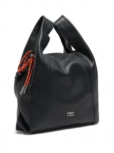 Сумка-тоут Medium Paper из кожи с деталью в виде веревки Bimba Y Lola, черный