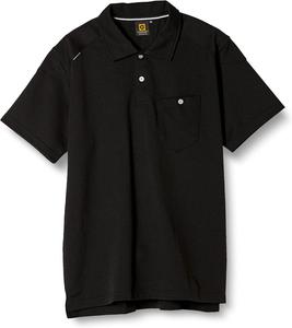 Футболка-поло Co-cos Nobuoka (Co-cos Nobuoka) унисекс для взрослых с коротким рукавом, дезодорирующим эффектом, воротником с эффектом памяти формы, короткой длиной рукава, черный
