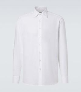 Рубашка из хлопкового жаккарда Roma Etro, Optical White