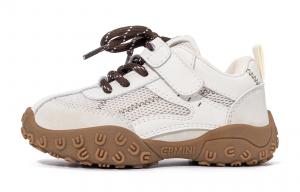 Скользостойкие противоударные амортизирующие износостойкие легкие амортизирующие низкие детские беговые кроссовки EBMINI, бежевый