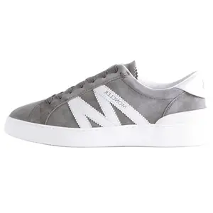 Moncler Monaco Low-Top Skateboard Shoes Men's Gray