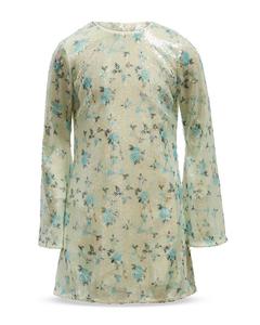 Детское платье Marta с пайетками и цветочным принтом - мини, для малышек и девочек постарше Bardot, синий