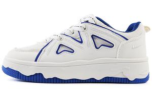 Скейтбордические кеды женские низкие бежевый/королевские синий Warrior