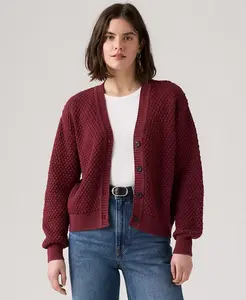 Женский кардиган с длинным рукавом в снежинку Levi'S, красный