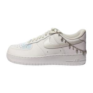 Кроссовки для скейтбординга Air Force 1 Blue Tone Abrasion Resistant низкие женские Nike, белый/синий/серебристый