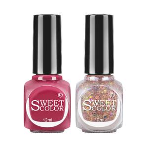 Водный лак для ногтей без запаха, стойкий, без сушки в лампе, быстросохнущий SH510+SH694/Mermaid Hime 12мл*2 SweetColor