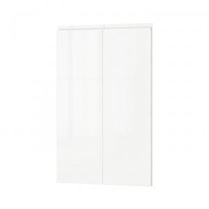 Комплект угловых нижних шкафов с 2 дверцами, правый, глянцевый белый, 25x80 см IKEA Voxtorp