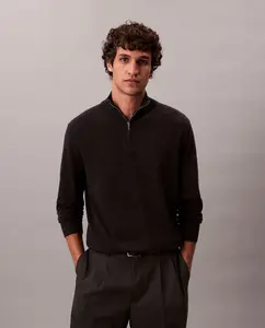 Мужской джемпер из мериносовой шерсти Calvin Klein, темно-серый