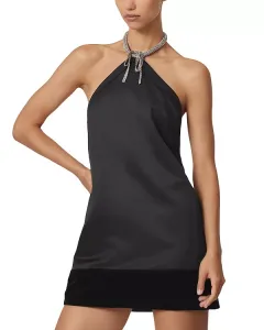 Мини-Платье с украшенным ожерельем Sina Reiss, черный