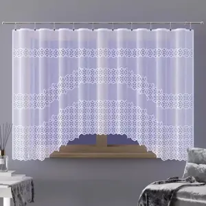 Готовая жаккардовая штора Siloma A140 300x120 см белая - 120 см 300 см Wisan