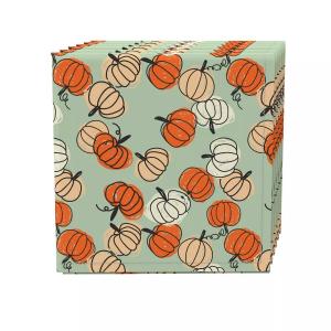 Набор салфеток, 100 % полиэстер, набор из 4 шт., 18x18 дюймов, трафарет «Урожай тыквы»