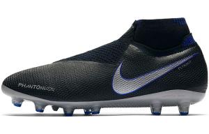 Футбольные бутсы Phantom Vision унисекс среднего размера, черные/синие Nike
