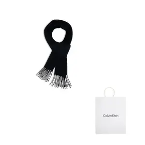 Calvin Klein Вязаный мужской шарф космический черный, UB1-Space Black