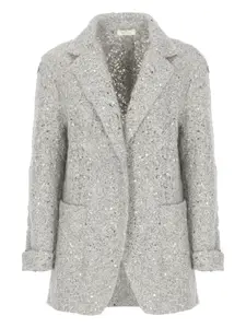 Пиджак, украшенный пайетками Panicale, серый