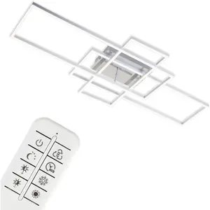 Светильник потолочный светодиодный Briloner Leuchten 3156018 Frame, серебряный