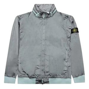 Куртка waffen patch foldable hooded zip up jacket 'sky blue' Stone Island, голубой