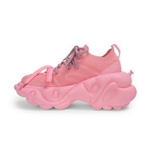 ZERO COSMOS Дышащие низкие массивные кроссовки для увеличения роста унисекс розового цвета