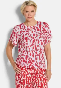 Блузка elegante mit tulpenärmeln Goldner, Red/White Patterned