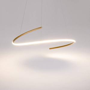 Светодиодный подвесной светильник Maytoni Decorative Lighting Curve Typ A, силикон/алюминий - 1 лампа - латунь