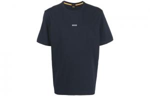 Футболка с круглым вырезом и принтом логотипа Boss Hugo Boss, темный синий