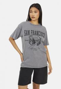 Футболка Brave Soul ACID WASH TEE WITH SAN FRANCISCO GRAPHIC., Grey
