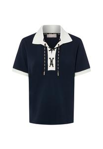 Поло LIU JO Polo shirt, Marine Weiß/Dark Blue
