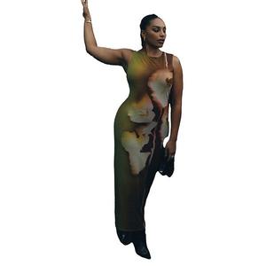 Женское платье plus size с принтом, сеткой и сборкой Eloquii