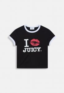 Футболка с принтом I KISS TEE Juicy Couture, черный