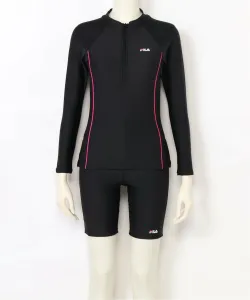 FILA/(W) Комплект из футболки с длинным рукавом и половинной молнией