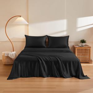 THXSILK Комплект постельного белья THXSILK из 100% шелка тутового дерева Black