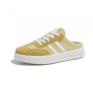 SUPEREDGE Тихие устойчивые к истиранию нескользящие закрытые тапочки женские желтые, цвет Yellow