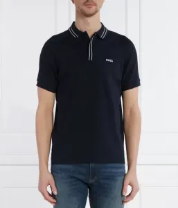 Поло Пауле 2 slim fit Boss Green, темно-синий