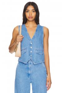 Жилет с маками Favorite Daughter, синий