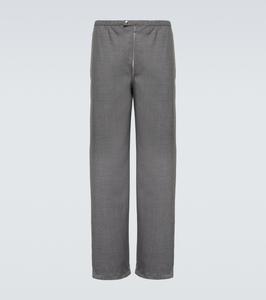Прямые брюки из натуральной шерсти Prada, Grigio